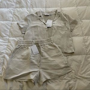 & Other Stories pocket shirt + shorts set size 4 NWT